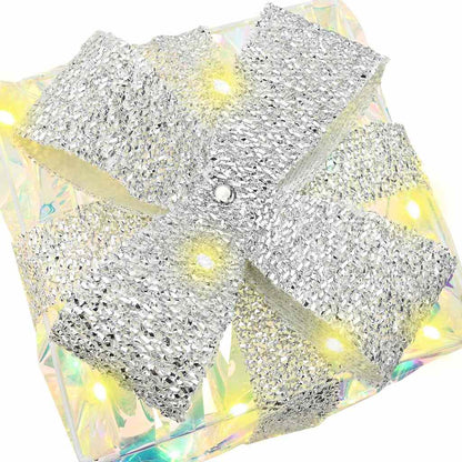 Gift Box with 60 LEDs 3 pcs Warm white 20 x 20 x 20 cm PET