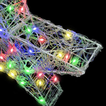 3D Star with 50 LEDs Multicolour 55 x 53.5 x 10 cm Acrylic