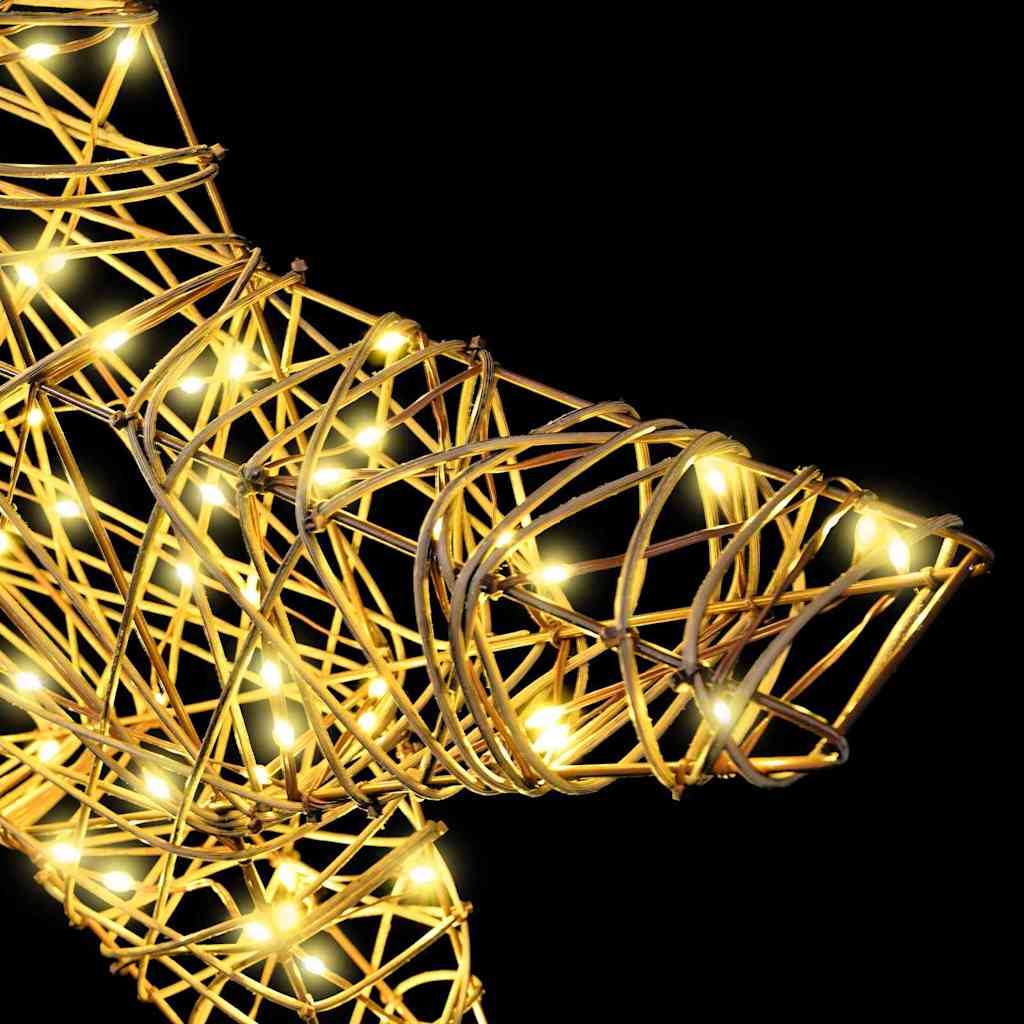3D Star 50 LEDs Warm white 55 x 52.5 x 9 cm Rattan