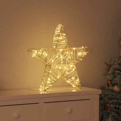 3D Star 50 LEDs Warm white 55 x 52.5 x 9 cm Rattan