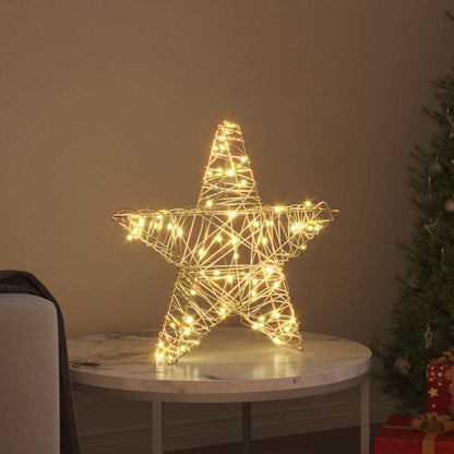 3D Star 50 LEDs Warm white 55 x 52.5 x 9 cm Rattan