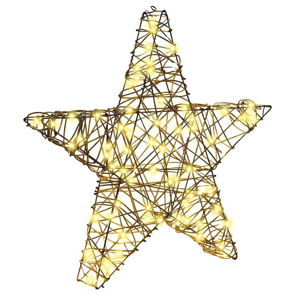 3D Star 50 LEDs Warm white 55 x 52.5 x 9 cm Rattan
