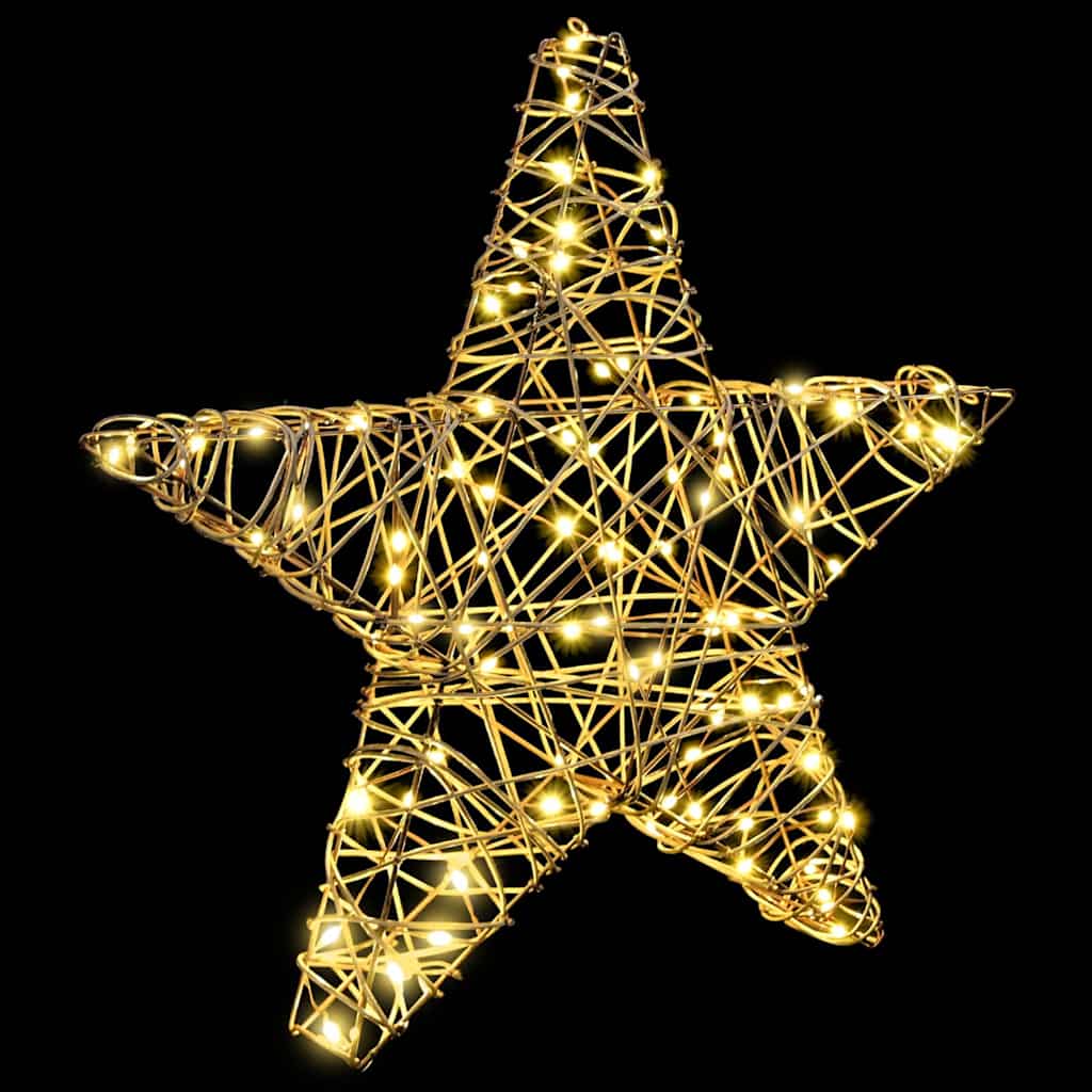 3D Star 50 LEDs Warm white 55 x 52.5 x 9 cm Rattan