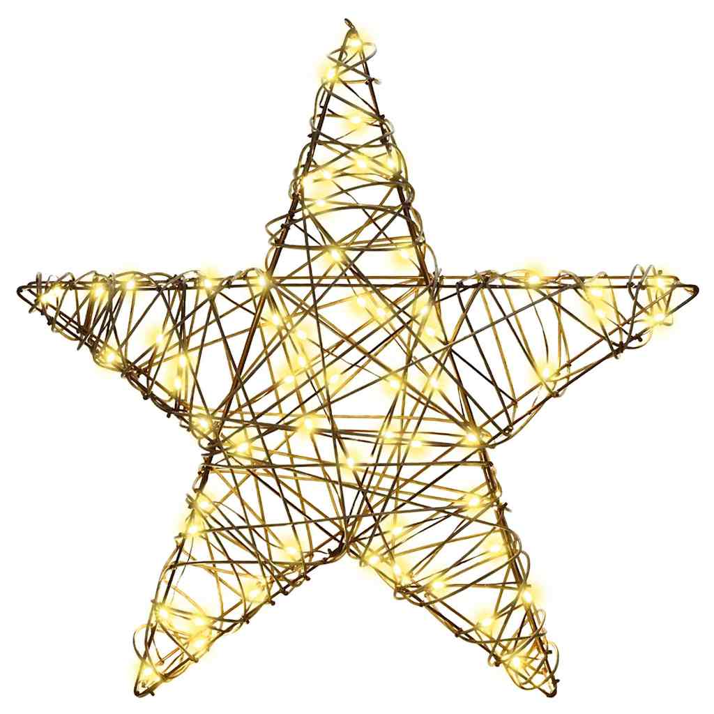 3D Star 50 LEDs Warm white 55 x 52.5 x 9 cm Rattan