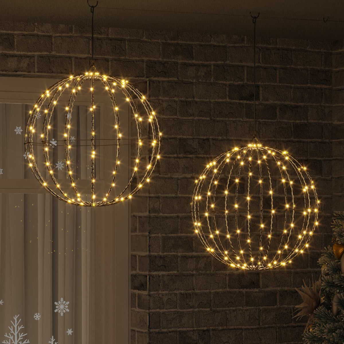 Christmas Finial Light 2 pcs 320 LEDs Warm White