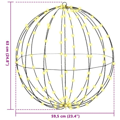 Ball with 384 LEDs 2 pcs Warm white 59.5 x 59.5 x 63 cm Metal