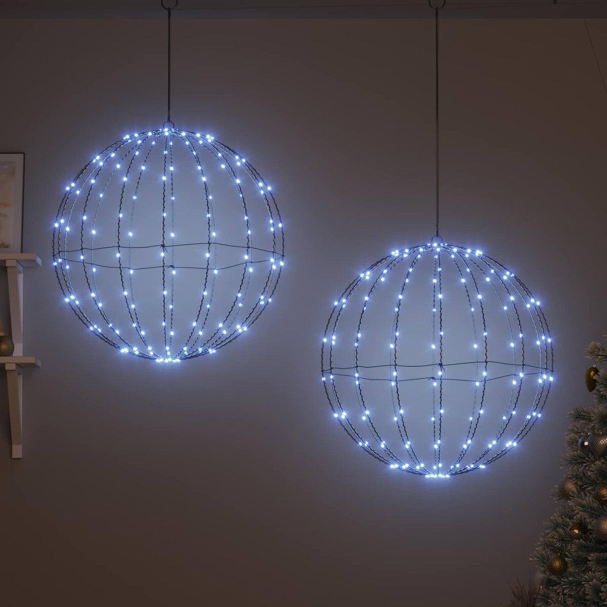 Ball 2 pcs Cold white 60 x 60 x 62 cm Metal 384 LEDs