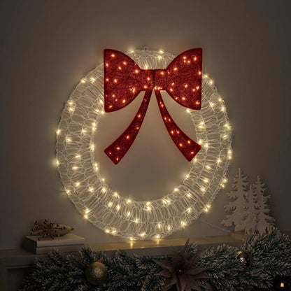 Wreath with 60 LEDs Warm white 76 x 76 x8.5 cm Acrylic