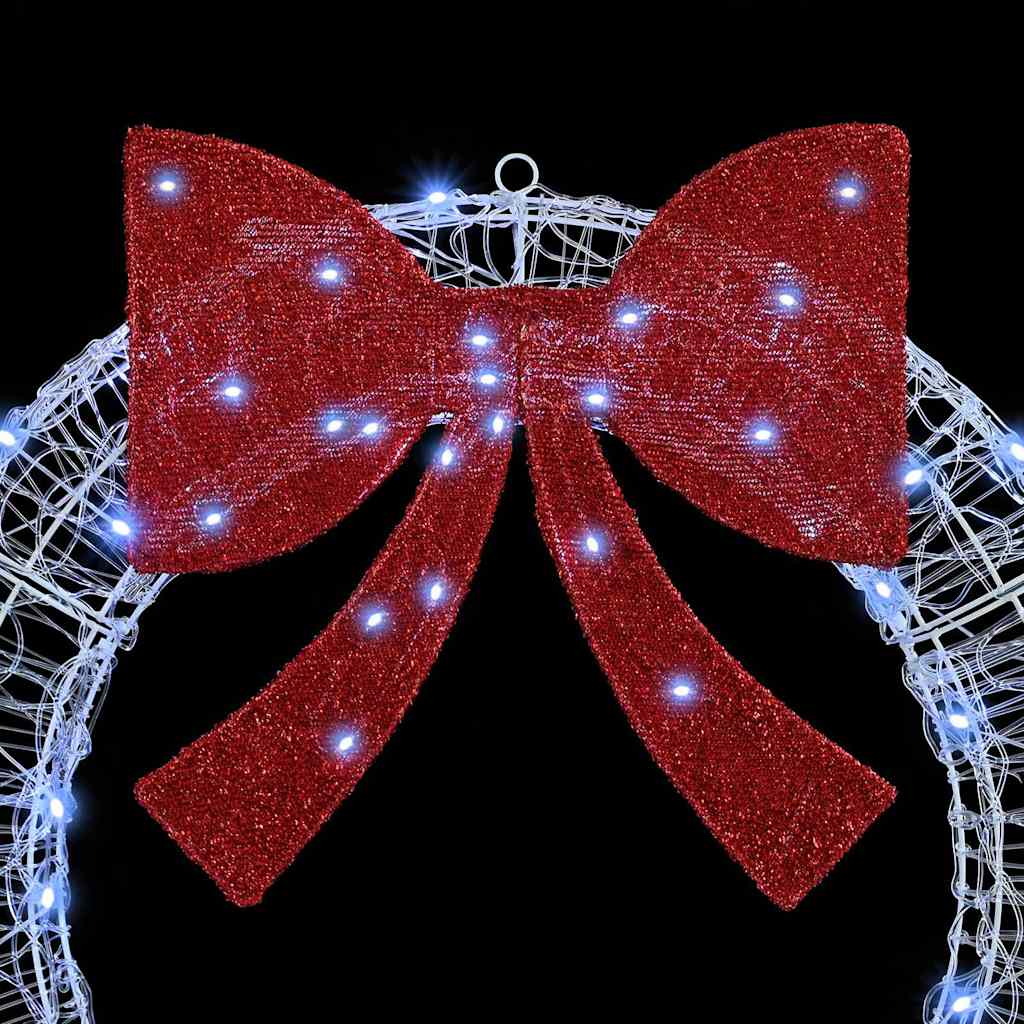 Wreath with 60 LEDs Cold white 76 x 76 x8.5 cm Acrylic