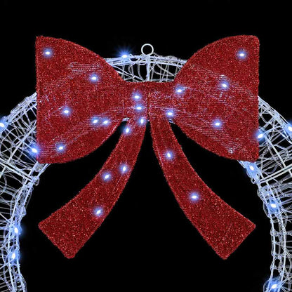 Wreath with 60 LEDs Cold white 76 x 76 x8.5 cm Acrylic