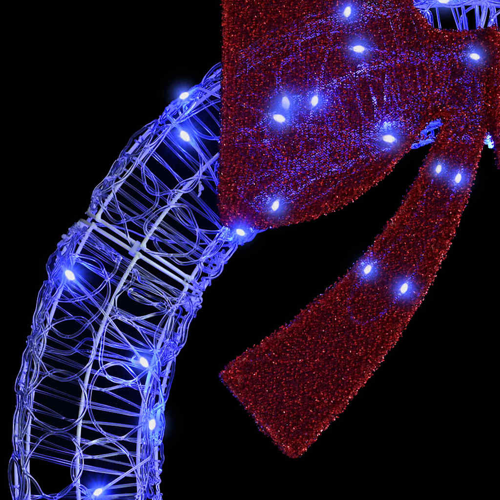 Wreath with 60 LEDs Blue 76 x 76 x8.5 cm Acrylic