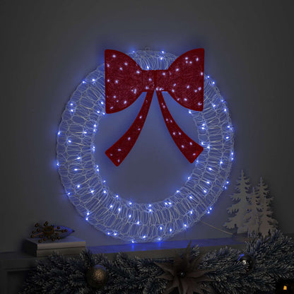 Wreath with 60 LEDs Blue 76 x 76 x8.5 cm Acrylic