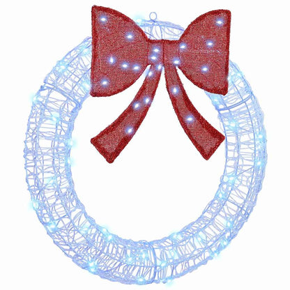 Wreath with 60 LEDs Blue 76 x 76 x8.5 cm Acrylic