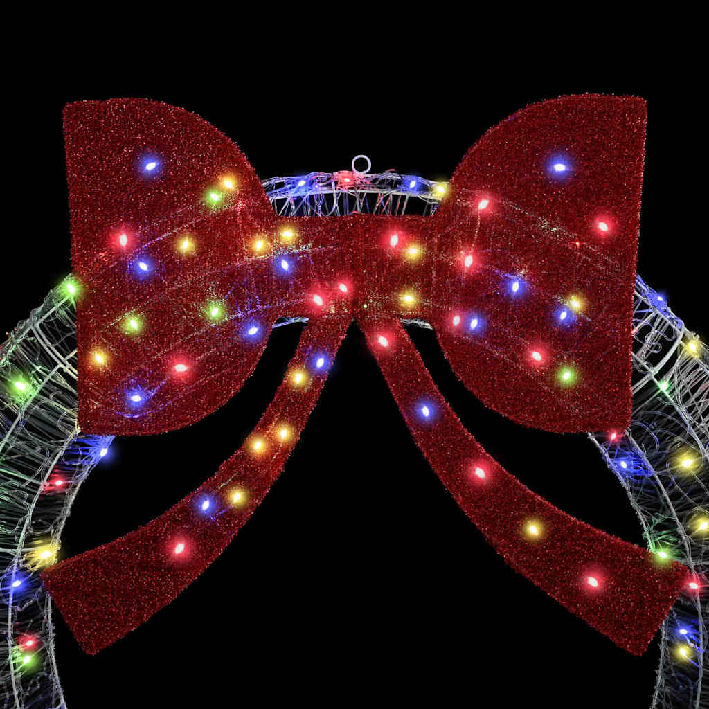 Wreath with 60 LEDs Multicolour 76 x 76 x8.5 cm Acrylic