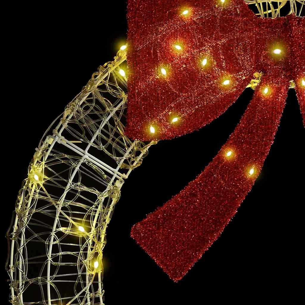 Wreath with 80 LEDs Warm white 92 x 92 x 9.5 cm Acrylic