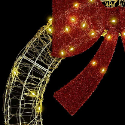 Wreath with 80 LEDs Warm white 92 x 92 x 9.5 cm Acrylic