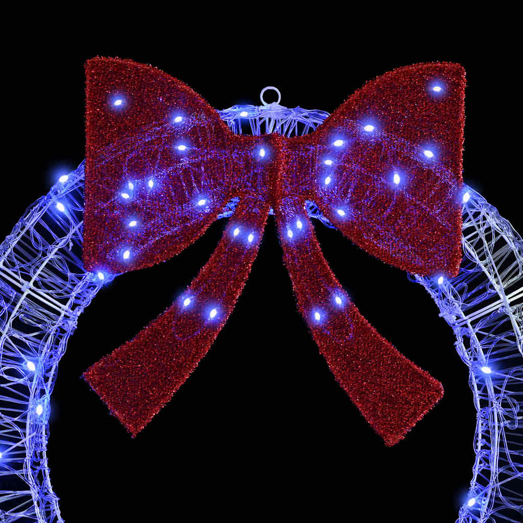 Wreath with 80 LEDs Blue 92 x 92 x 9.5 cm Acrylic