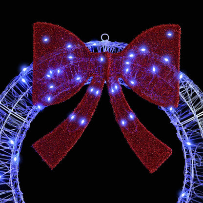 Wreath with 80 LEDs Blue 92 x 92 x 9.5 cm Acrylic