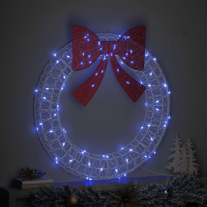 Wreath with 80 LEDs Blue 92 x 92 x 9.5 cm Acrylic