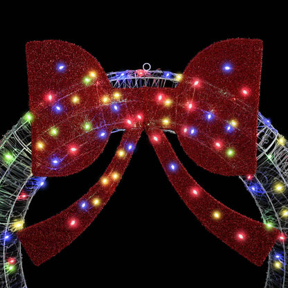 Wreath with 80 LEDs Multicolour 92 x 92 x 9.5 cm Acrylic