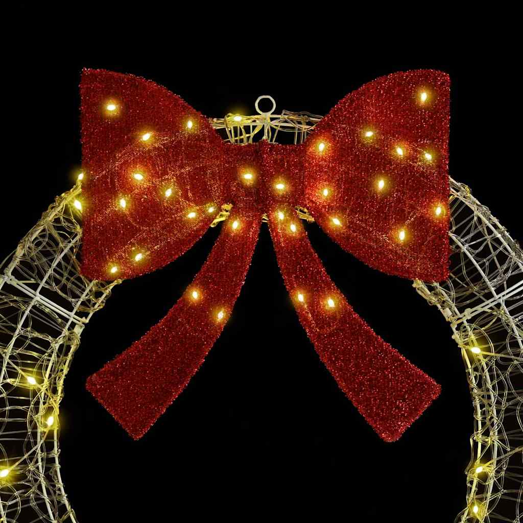 Wreath with 150 LEDs Warm white 120 cm Acrylic