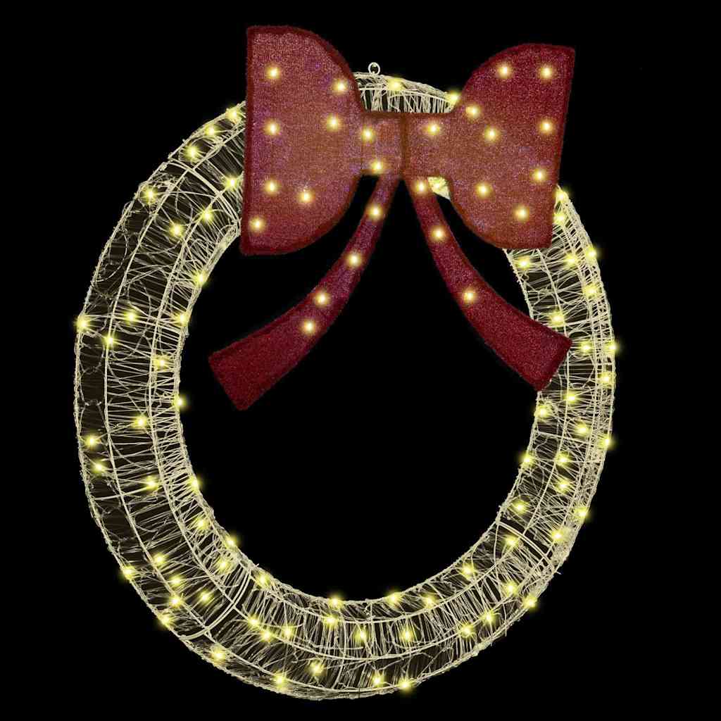Wreath with 150 LEDs Warm white 120 cm Acrylic