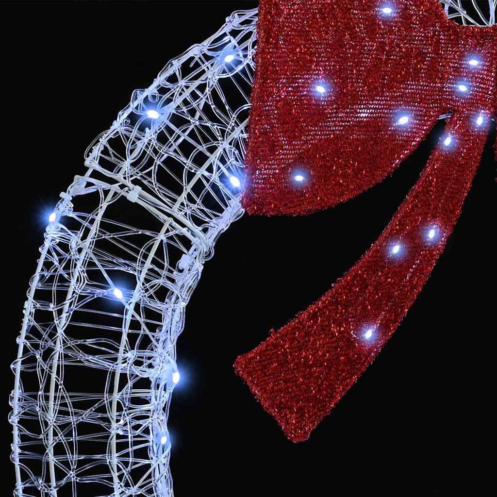 Wreath with 150 LEDs Cold white 120 cm Acrylic