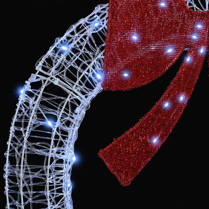 Wreath with 150 LEDs Cold white 120 cm Acrylic