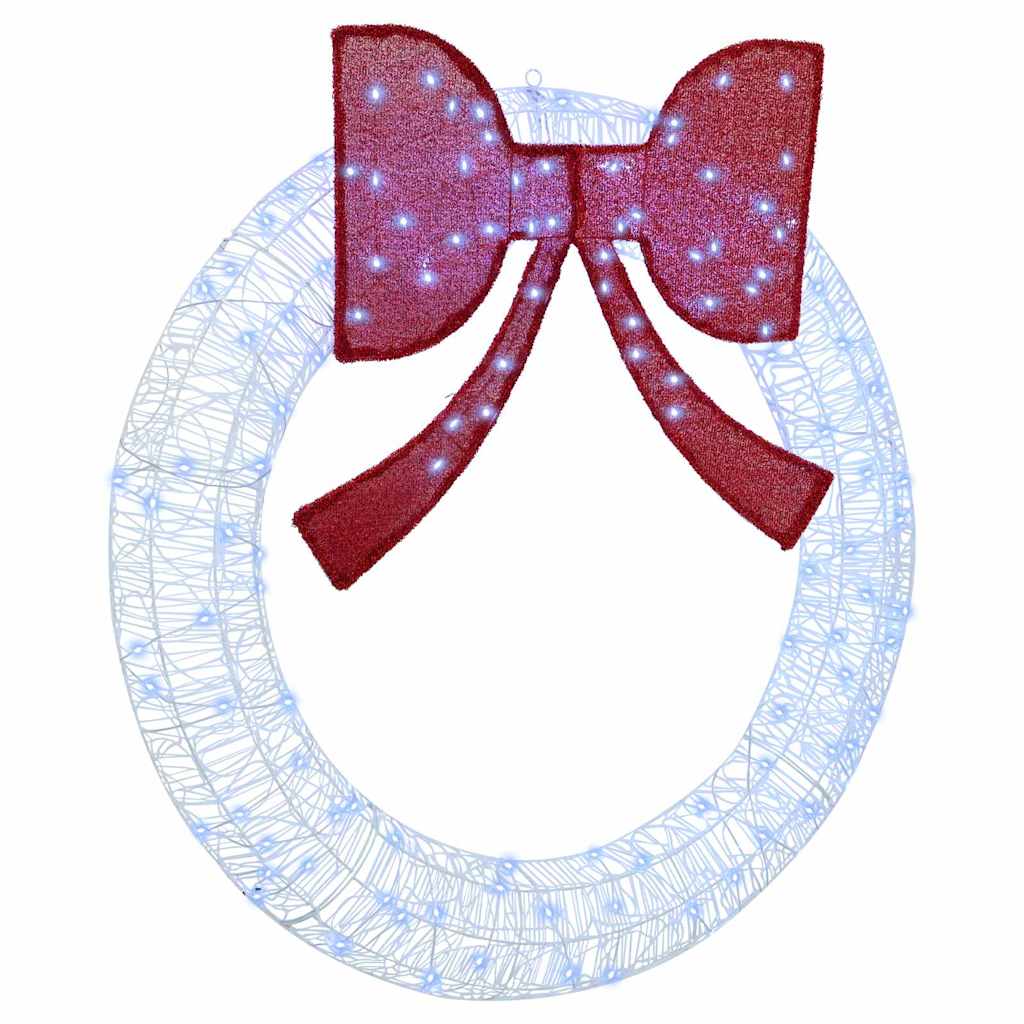 Wreath with 150 LEDs Cold white 120 cm Acrylic