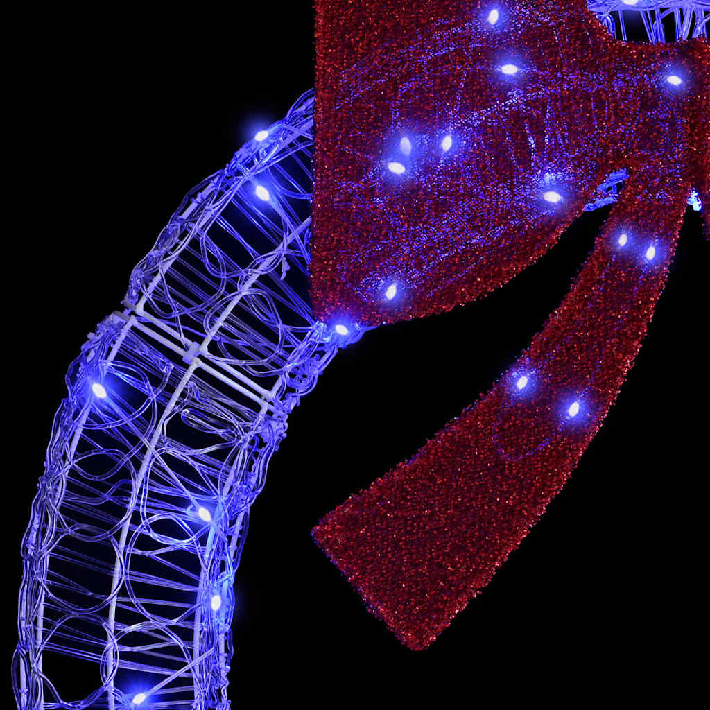 Wreath with 150 LEDs Blue 120 cm Acrylic