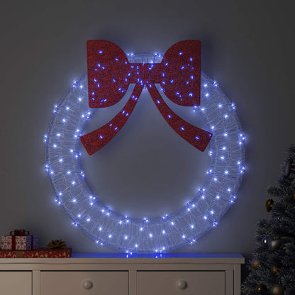 Wreath with 150 LEDs Blue 120 cm Acrylic