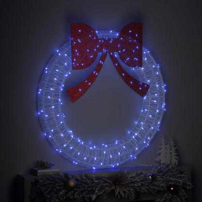 Wreath with 150 LEDs Blue 120 cm Acrylic