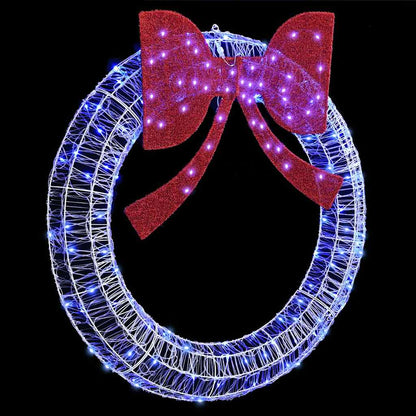 Wreath with 150 LEDs Blue 120 cm Acrylic
