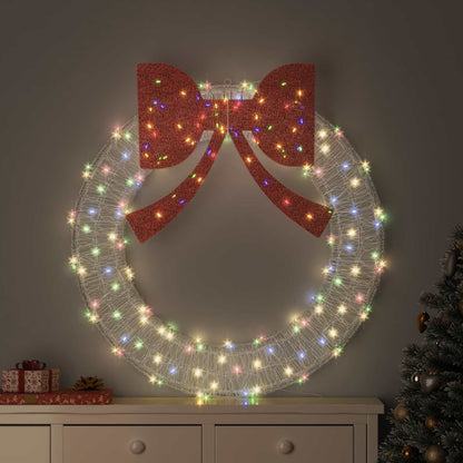 Wreath with 150 LEDs Multicolour 120 cm Acrylic