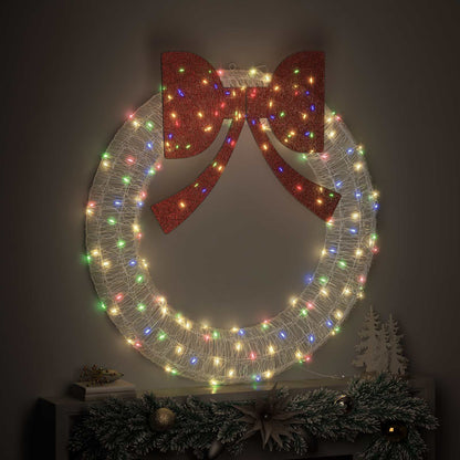 Wreath with 150 LEDs Multicolour 120 cm Acrylic