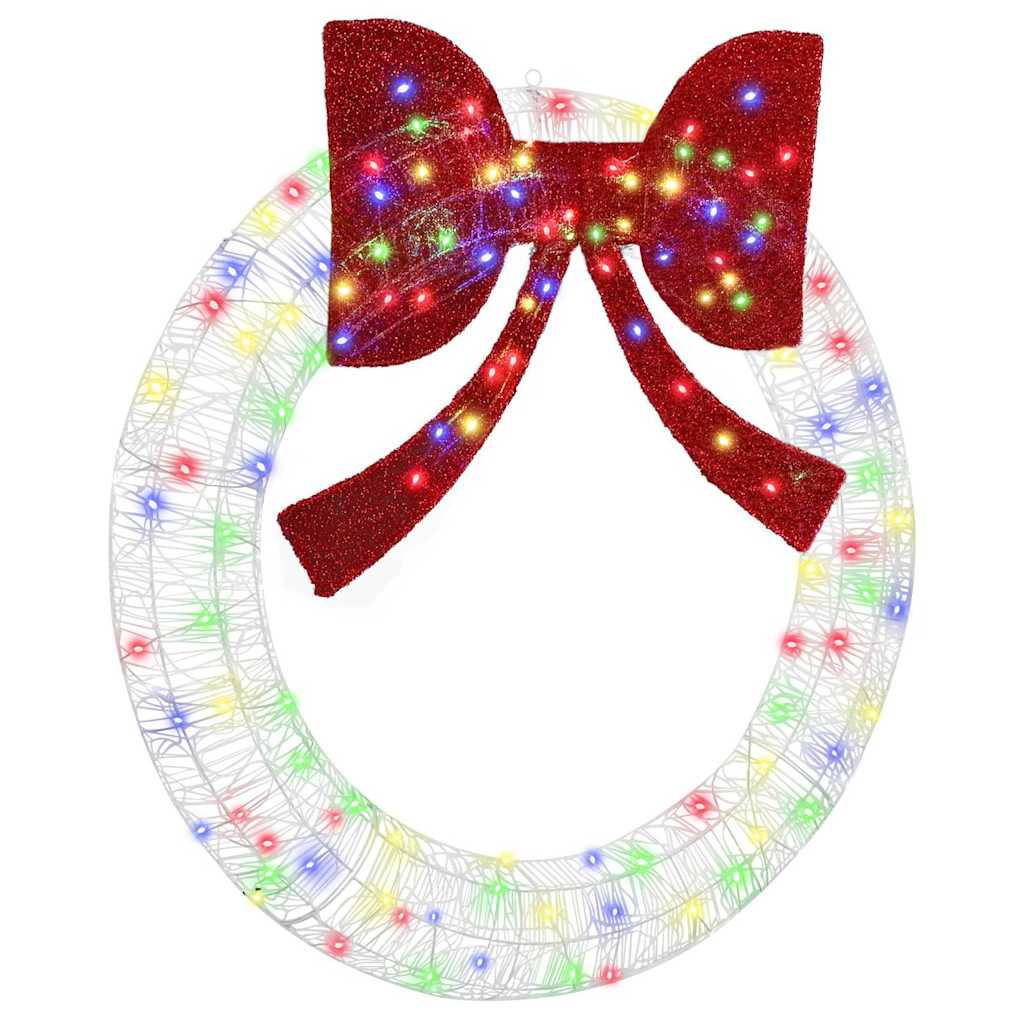 Wreath with 150 LEDs Multicolour 120 cm Acrylic