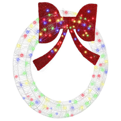 Wreath with 150 LEDs Multicolour 120 cm Acrylic