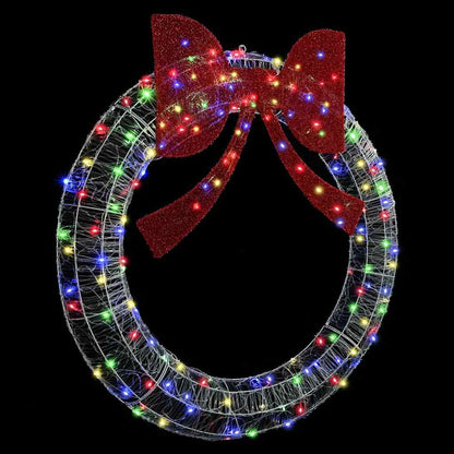 Wreath with 150 LEDs Multicolour 120 cm Acrylic