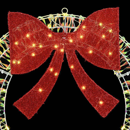 Wreath Warm white 120 x 120 x 10 cm PET 150 LEDs