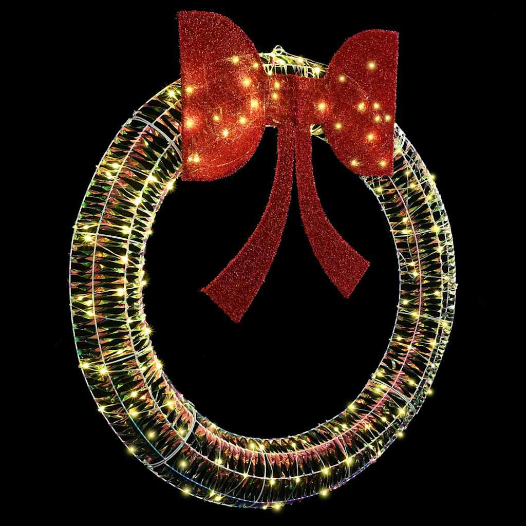 Wreath Warm white 120 x 120 x 10 cm PET 150 LEDs