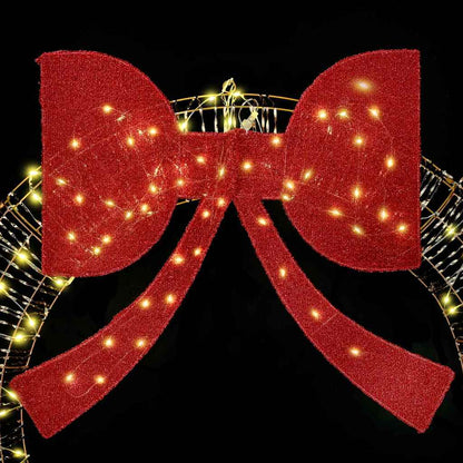 Wreath Warm white 120 x 120 x 10 cm PET 150 LEDs
