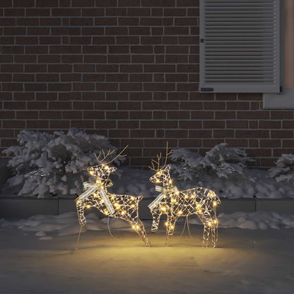 LED Reindeers with 40 LEDs 2 pcs Warm White PET
