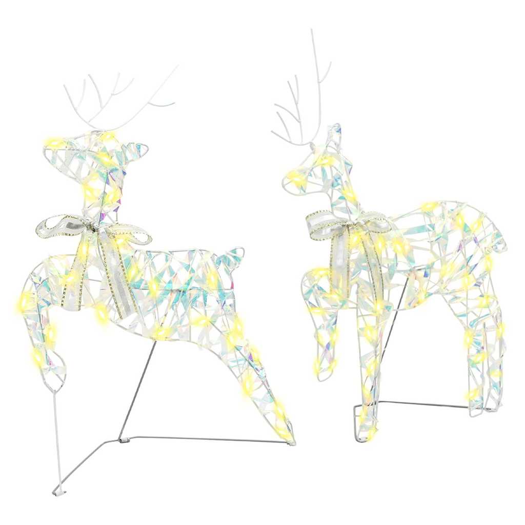 Christmas Reindeer with sleigh 3 pcs 60 LEDs Warm White