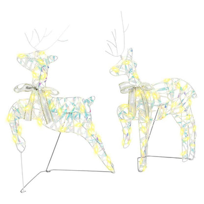 Christmas Reindeer with sleigh 3 pcs 60 LEDs Warm White