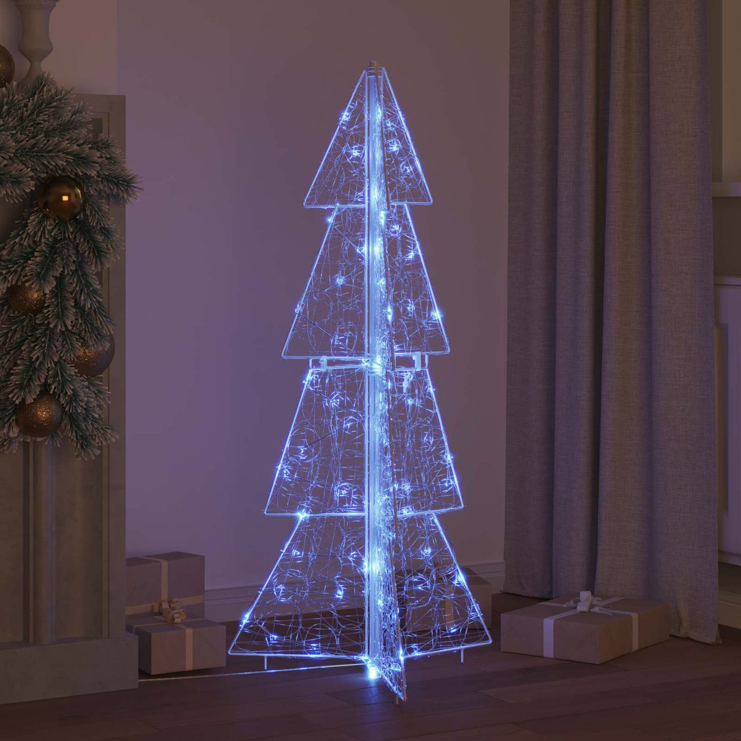 Christmas Tree with 100 LEDs Blue 120 cm Acrylic