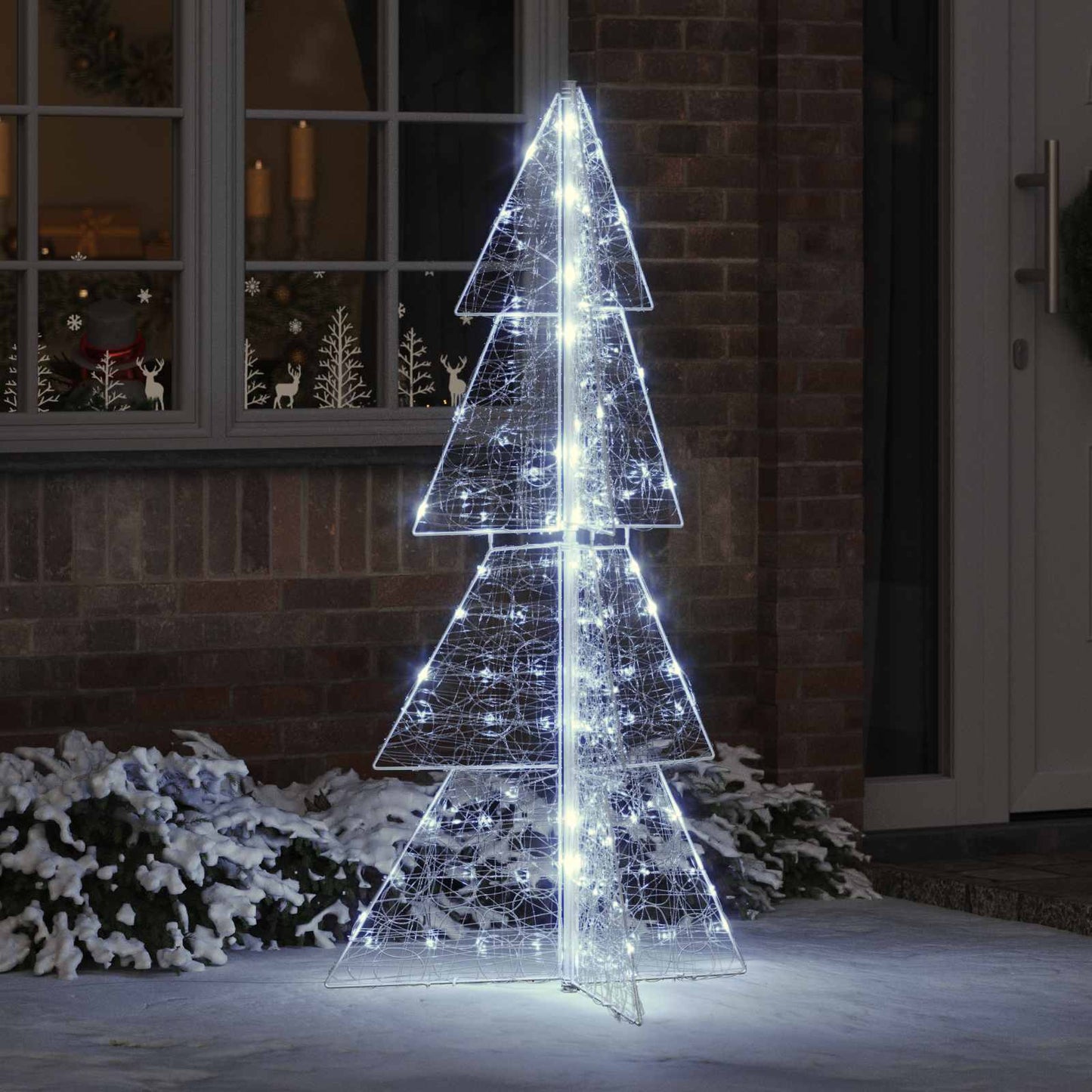 Christmas Tree with 160 LEDs Cold White 150 cm Acrylic