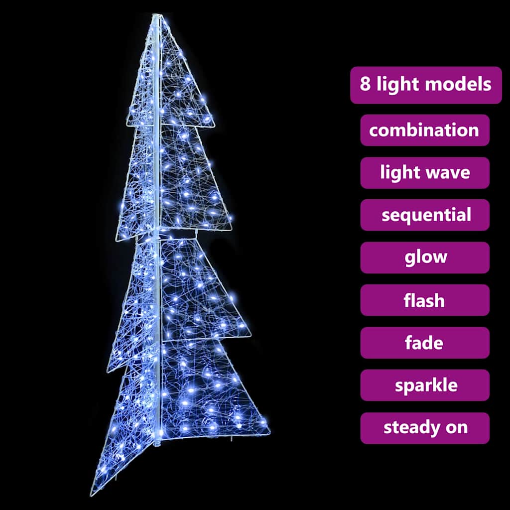 Christmas Tree with 160 LEDs Cold White 150 cm Acrylic