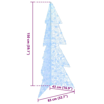 Christmas Tree with 160 LEDs Cold White 150 cm Acrylic