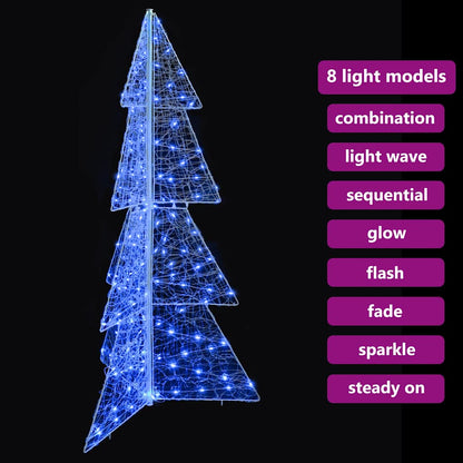 Christmas Tree with 160 LEDs Blue 150 cm Acrylic