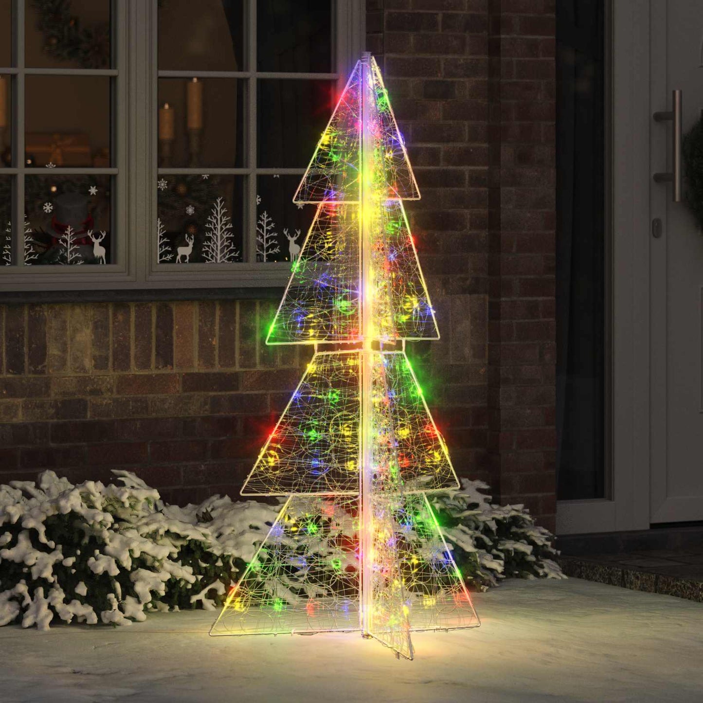 Christmas Tree with 160 LEDs Multicolour 150 cm Acrylic